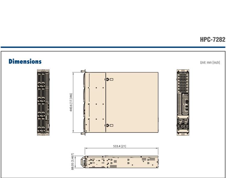 研華HPC-7282 2U 機(jī)架式機(jī)箱，適用于 Micro/ATX 服務(wù)器主板，支持8個(gè)2.5寸/3.5寸熱插拔硬盤，7個(gè)半高擴(kuò)展槽