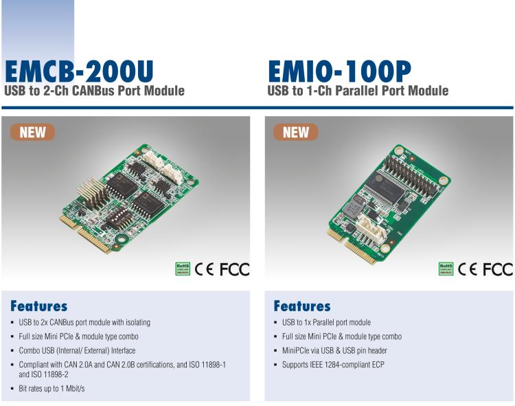 研華EMIO-100P 并行模塊，1 路，USB I/F