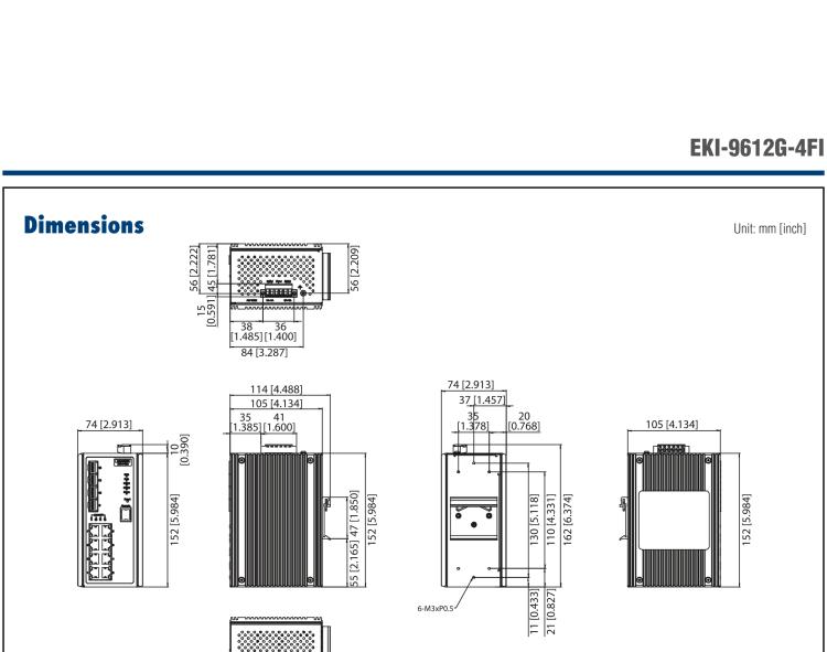 研華EKI-9612G-4FI 8GE+4G SFP 三層網(wǎng)管型以太網(wǎng)交換機(jī)，-40～75℃