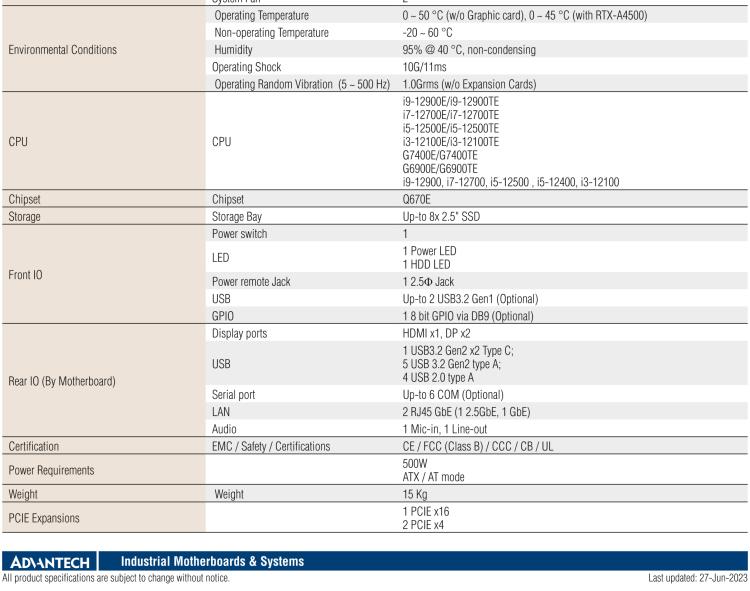研華EPC-B3588 適配Intel 第12代 Core i 系列處理器，搭載Q670E芯片組?？纱钆銷VIDIA? RTX-A4500顯卡。3U高度，提供高端圖像處理應(yīng)用的解決方案。