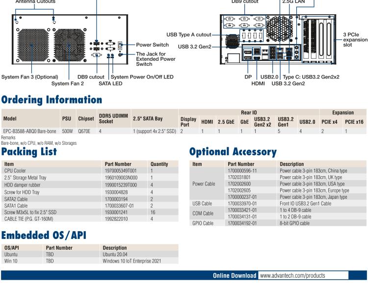 研華EPC-B3588 適配Intel 第12代 Core i 系列處理器，搭載Q670E芯片組?？纱钆銷VIDIA? RTX-A4500顯卡。3U高度，提供高端圖像處理應(yīng)用的解決方案。