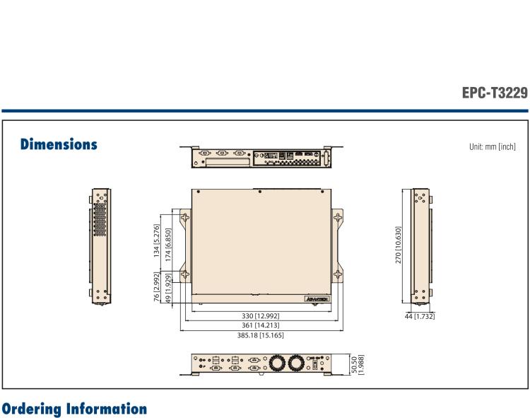 研華EPC-T3229 適配AMD V2748 處理器。擁有1個(gè)全高PCIe擴(kuò)展位，1U高度，支持上架。適用于邊緣AI等行業(yè)。