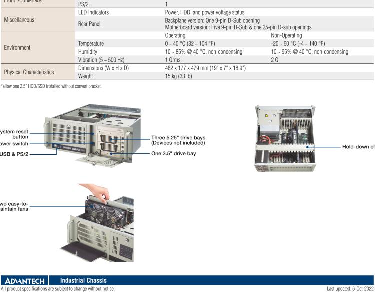 研華IPC-610-H 4U上架式機(jī)箱，支持LED指示 & 聲音警報(bào)通知