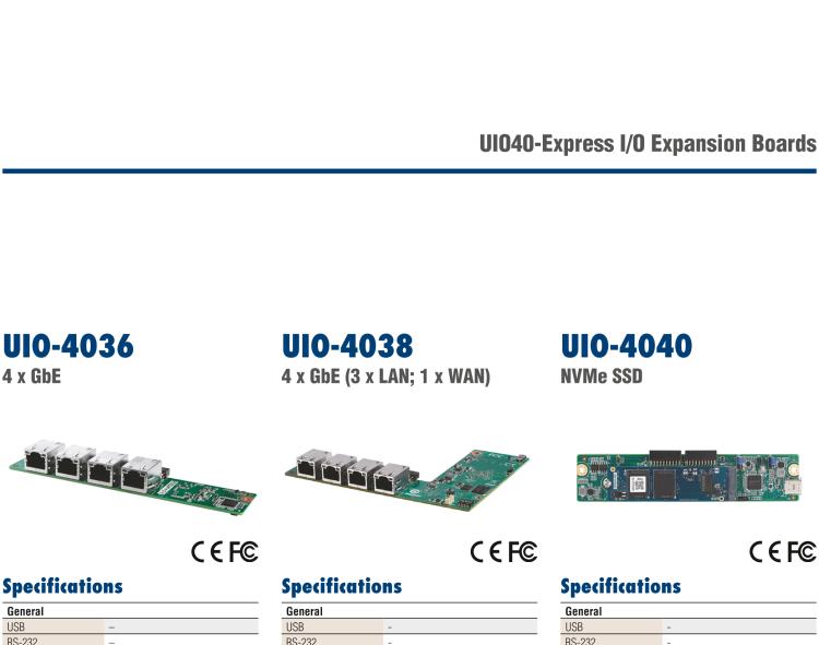 研華UIO-4038 UIO40-Express I/O 擴(kuò)展卡，，支持 3 LAN & 1 WAN