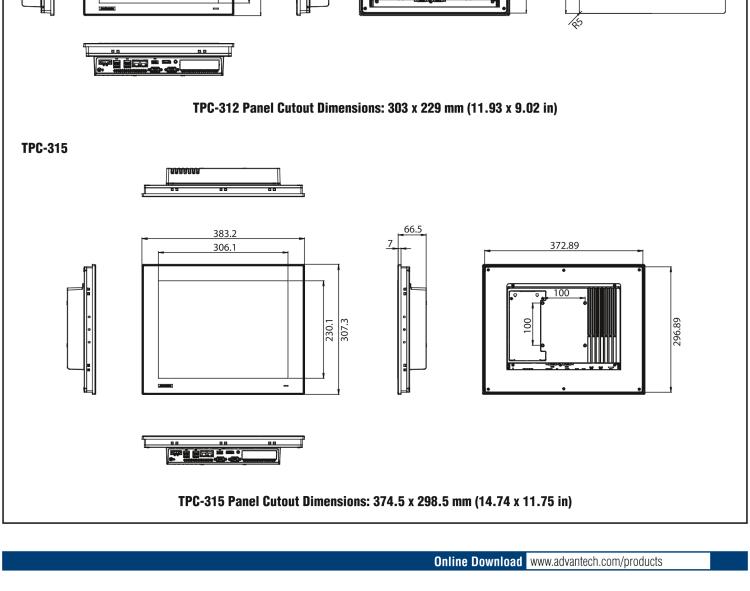 研華TPC-317 17" SXGA TFT LED LCD工業(yè)平板電腦，搭載第八代Intel?Core?i3/ i5/ i7處理器，內(nèi)置8G DDR4 RAM