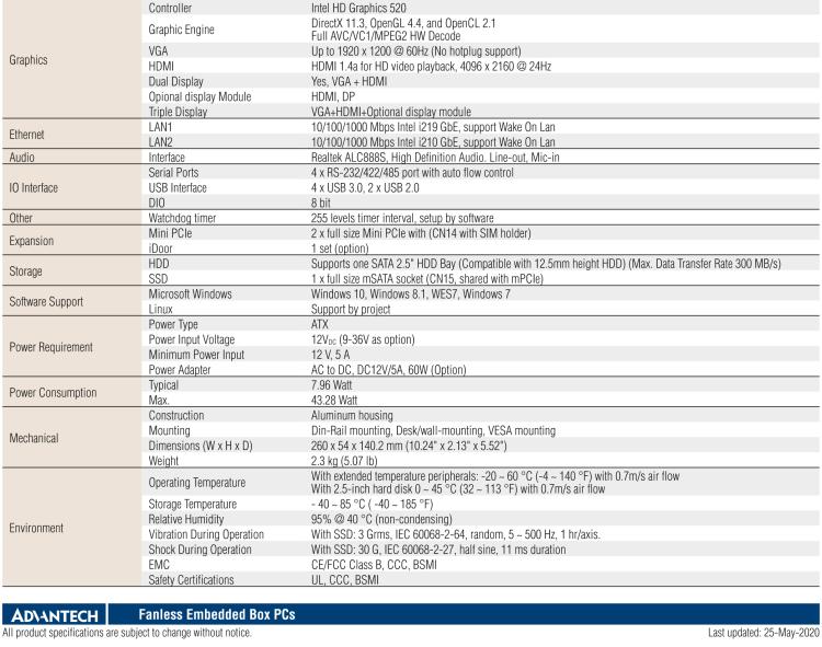 研華EPD-ARK-2250L 研華EPD專用應用服務器，高級版。Intel i7，1TB SATA，16G DDR4。