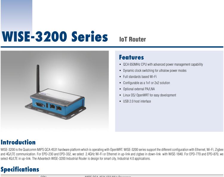 研華WISE-3240 研華EPD電子紙專用工業(yè)網(wǎng)關(guān)，以太網(wǎng)、 WIFI（AP）、Zigbee，專為智能城市、工業(yè)4.1應(yīng)用而設(shè)計。