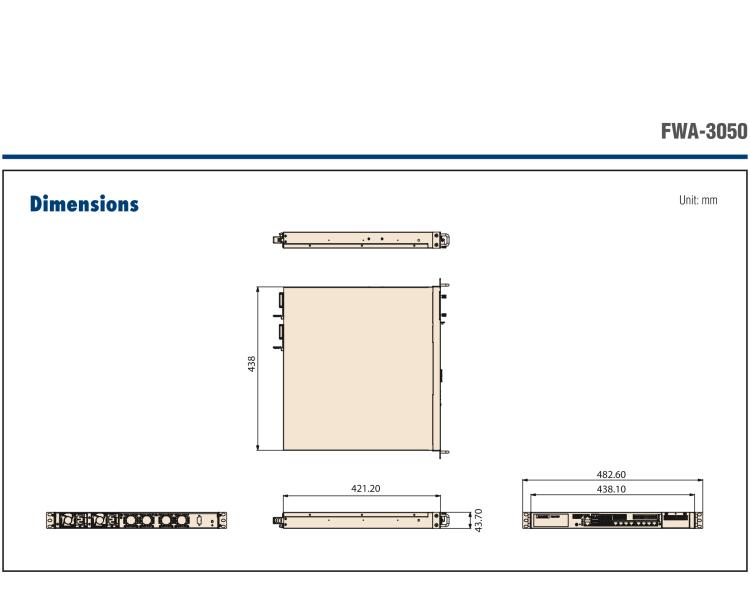研華FWA-3050 基于Intel?Xeon D-2100系列處理器，用于uCPE和下一代防火墻的遠(yuǎn)程可管理1U網(wǎng)絡(luò)應(yīng)用平臺