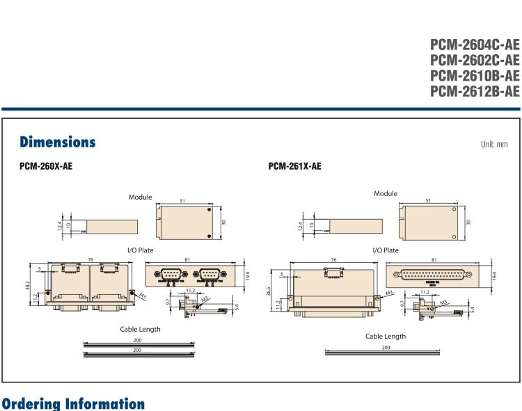 研華PCM-2612B 非隔離RS-422/485，4端口，DB9，PCIe I/F